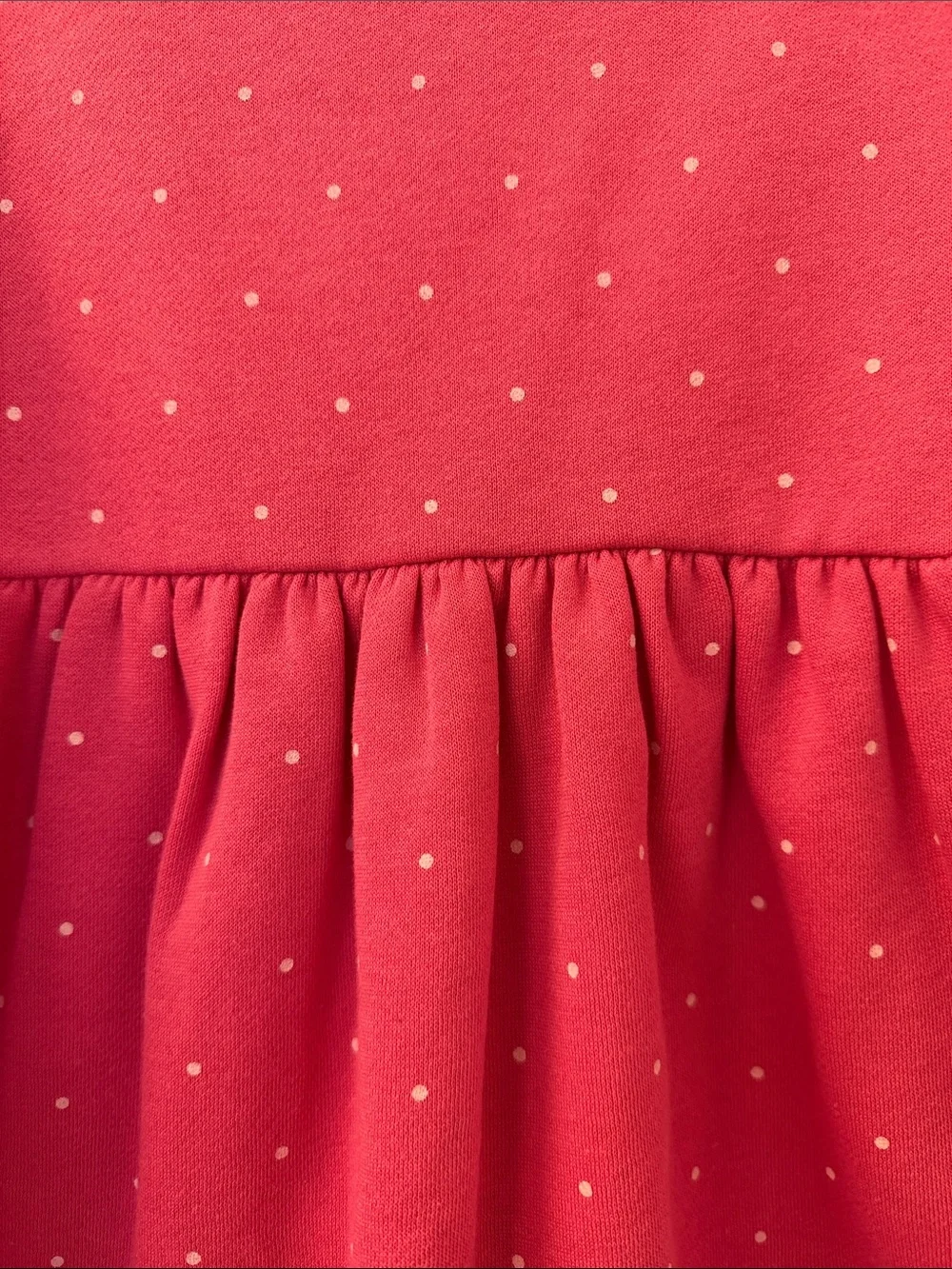 Carter's Pink Long-Sleeve Polka Dot Knit Dress for Toddlers